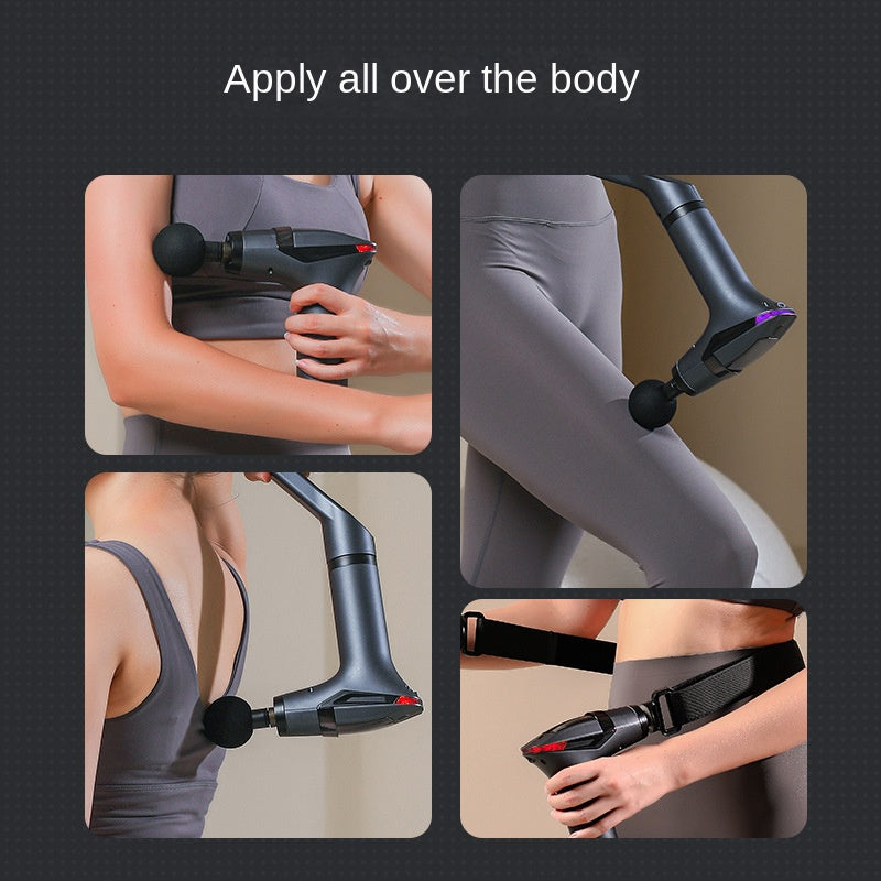 Extended handle fascia gun massage vibration impact massage pull strap