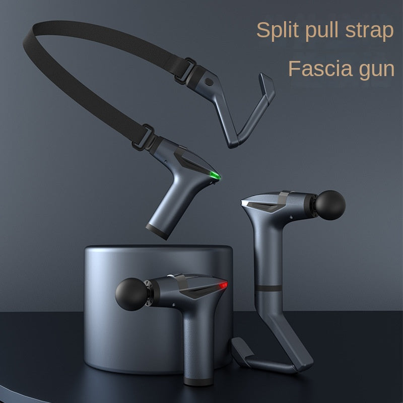 Extended handle fascia gun massage vibration impact massage pull strap