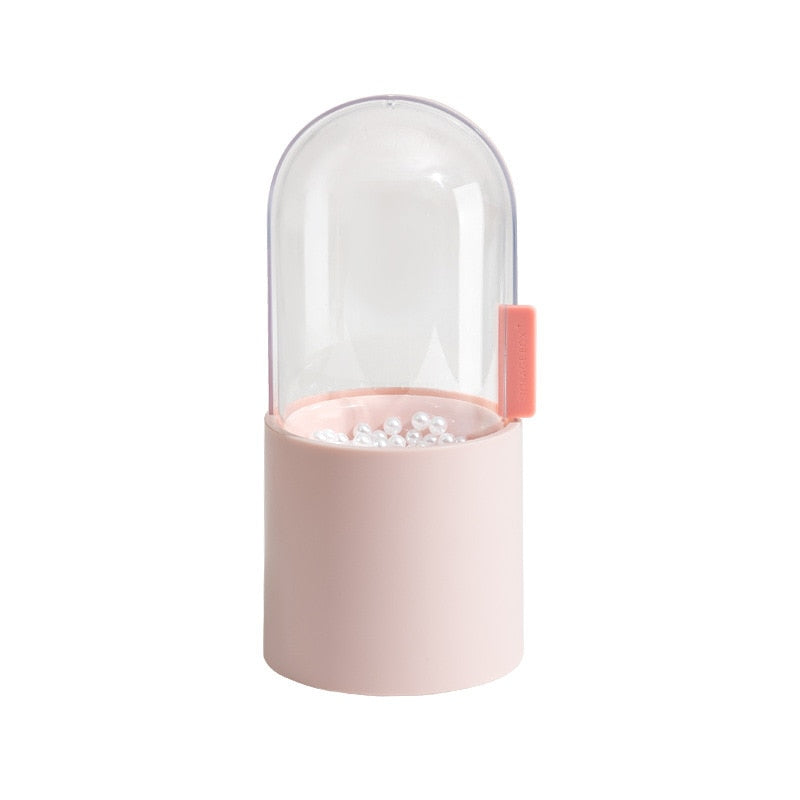 Makeup Brush Storage Box Cosmetic Organizer Makeup Brush Barrel Holder Eyebrow Pencil Plastic Box Waterproof Contains Pearls