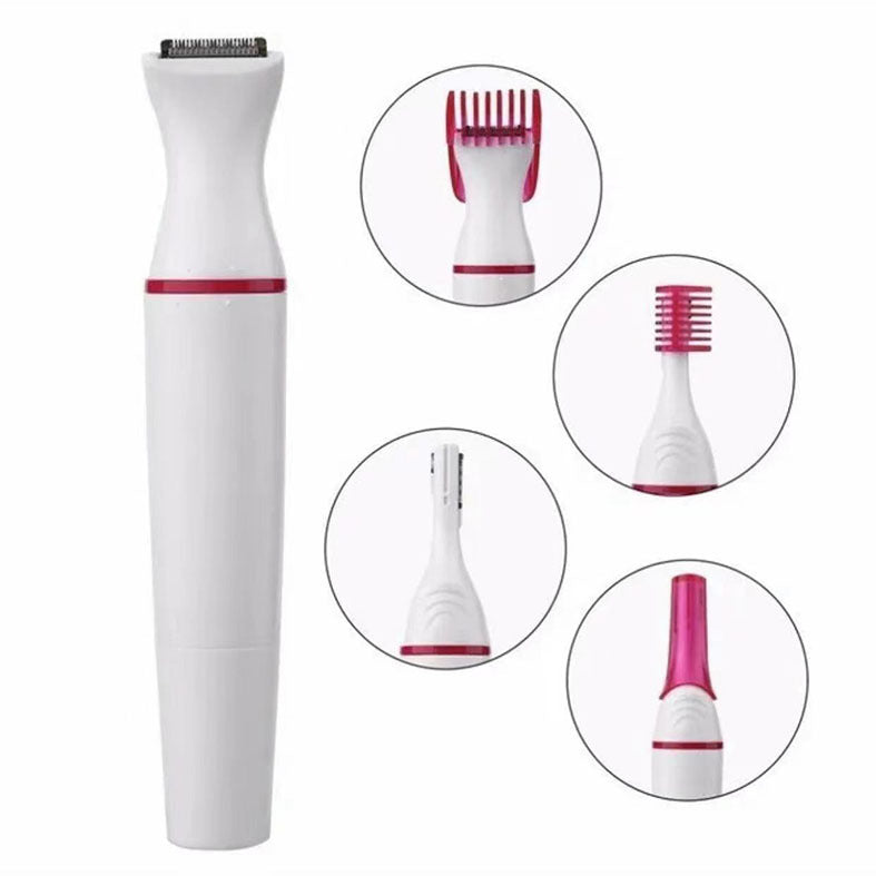 Five-in-One Multi-Functional Women's Electric Eyebrow Trimmer Portable Travel Hair Removal Device Full Body Shaver