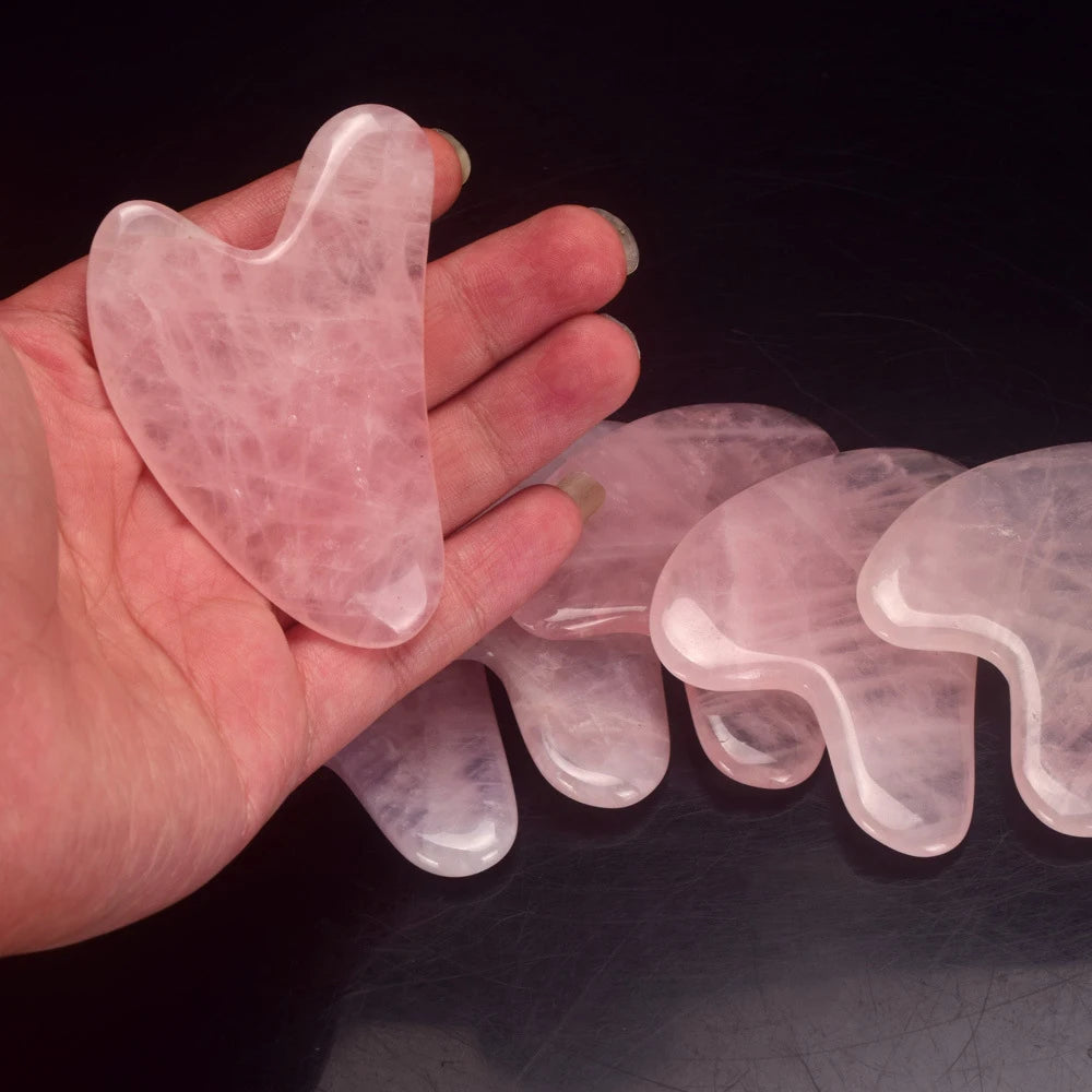 Face Lift Massager Crystal Roller Facial Massage Relaxation Jade Roller Stone Natural Rose Quartz Beauty Skin Tool Girl Gift